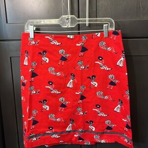 Randi M. Red Skirt with Ladies in Navy & White Playing Great Summer Fun Skirt 12